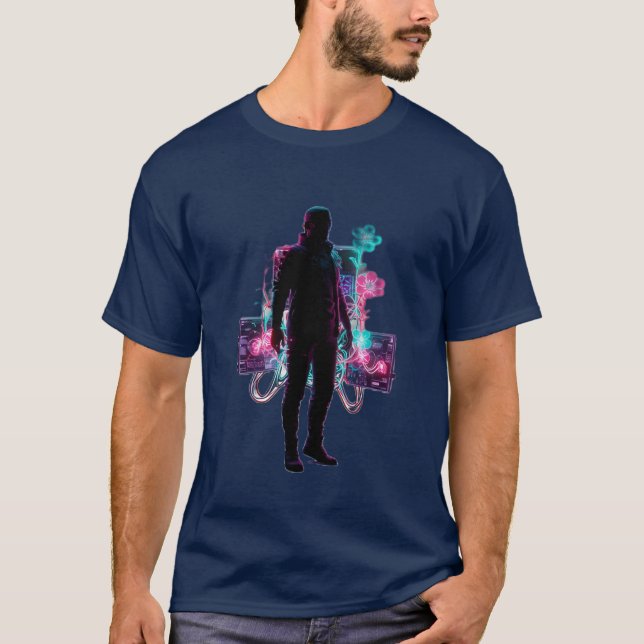 Neon Bloom: Technisch infundiertes Wachstum T-Shirt (Vorderseite)