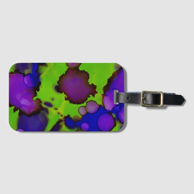 Neon Bloomstorm Gepäckanhänger (Vorderseite (Horizontal))