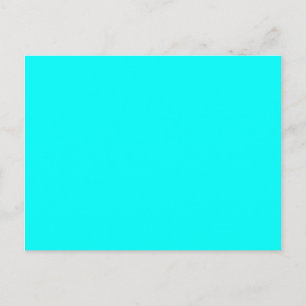 Neon Blue Aquamarin Light Bright Fashion Color Tre Postkarte
