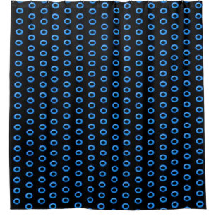 Neon Blue auf Black Duschvorhang