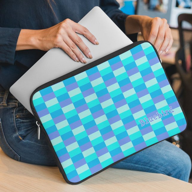 Neon Blue Color Pattern Laptopschutzhülle (Von Creator hochgeladen)