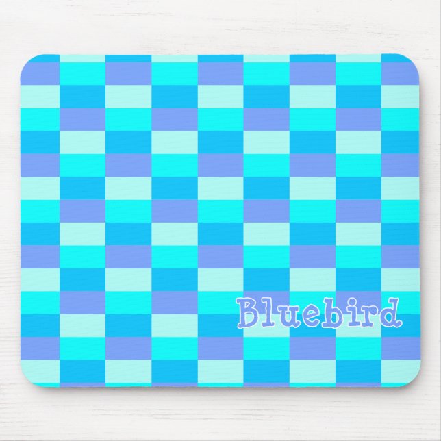 Neon Blue Color Pattern Mousepad (Vorne)