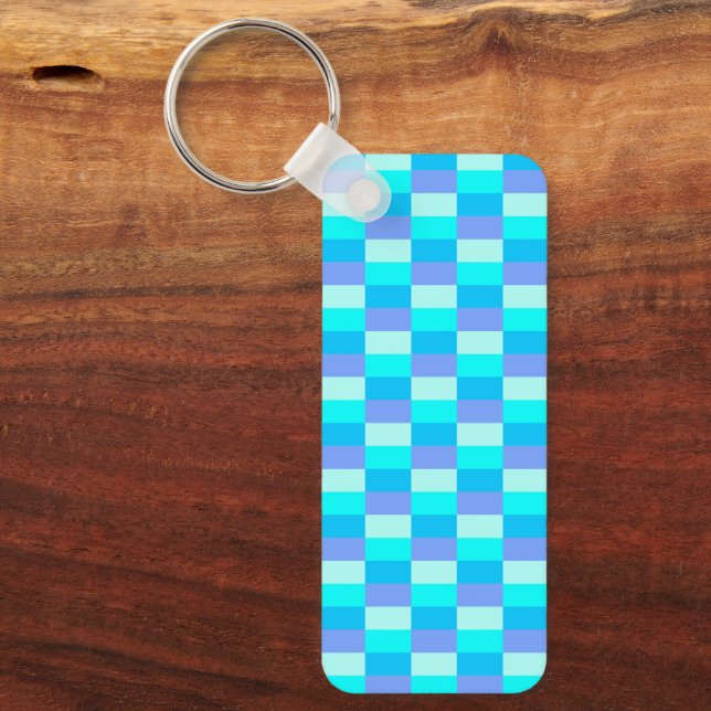 Neon Blue Color Pattern Schlüsselanhänger (Vorderseite)