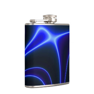 Neon Blue Dancing Light Flask Flachmann