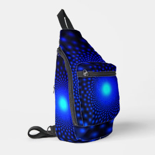 Neon Blue Dots Lights Crossbody Bag