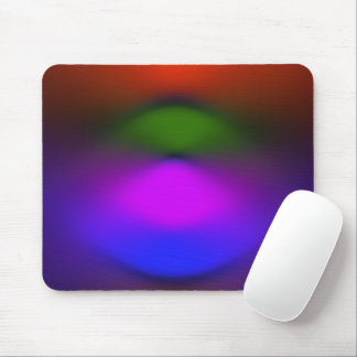 Neon Blue, Lila, Green & Orange Mousepad