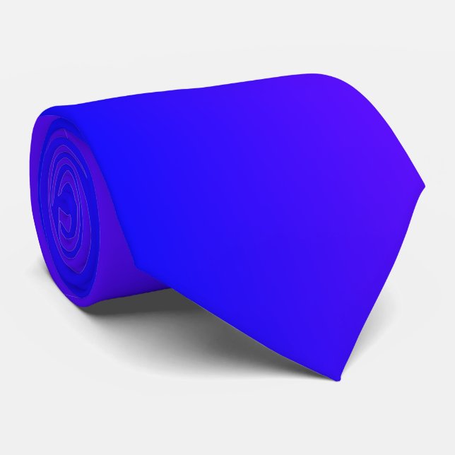 Neon Blue Neck Tie - Modern Krawatte (Gerollt)