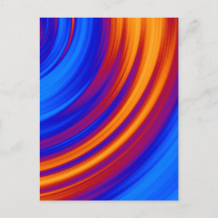 Neon Blue Orange Red Yellow Postkarte