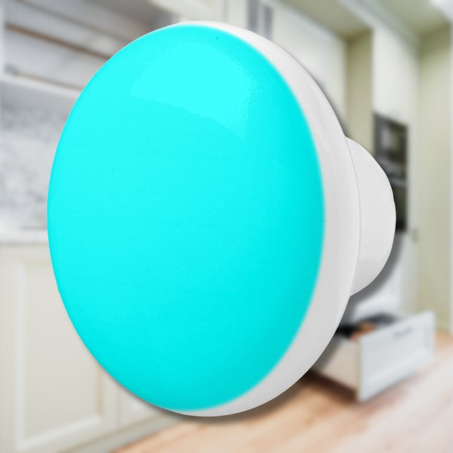 Neon Blue Solid Color | Classic Keramikknauf (Von Creator hochgeladen)