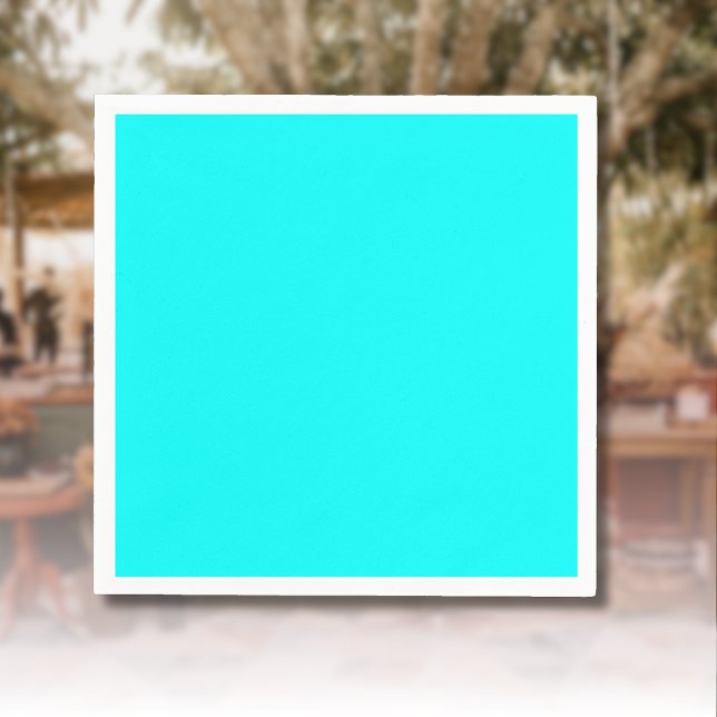 Neon Blue Solid Color | Classic Serviette (Von Creator hochgeladen)