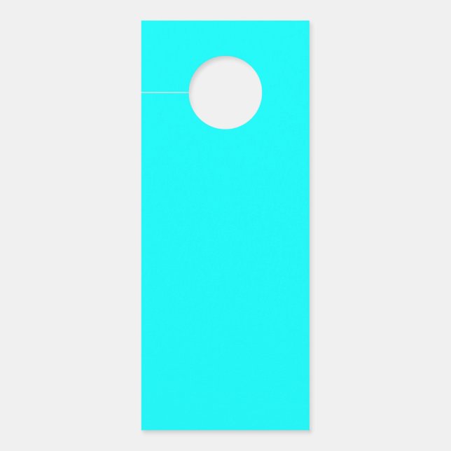 Neon Blue Solid Color | Classic Türanhänger (Vorderseite)