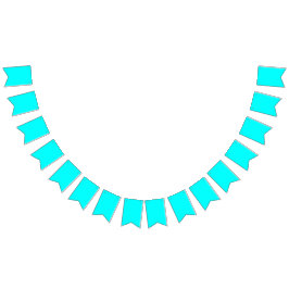 Neon Blue Solid Color | Classic Wimpelkette