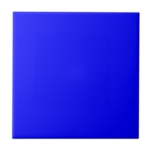 Neon Blue Solid Color Fliese (Vorderseite)