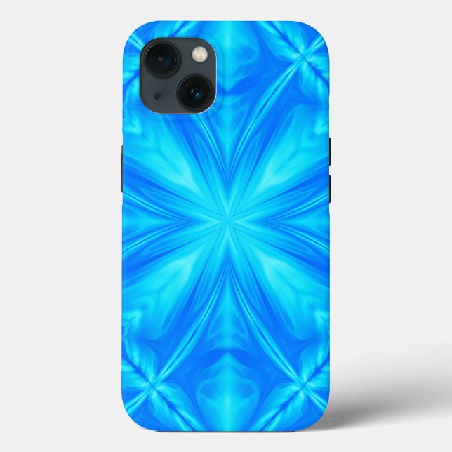 Neon Blue Turquoise Psychedelic Cloudy Abstrakt Case-Mate iPhone Hülle (Rückseite)