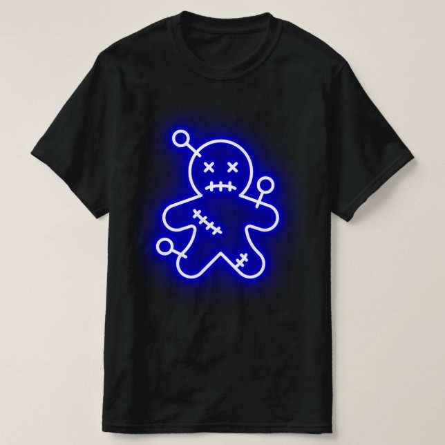 Neon Blue Voo Doo Mens T - Shirt (Design vorne)