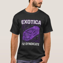 Neon-Blueprint Exotica V12 Techwear Grafik