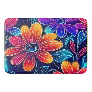 Neon Blume Bloom Bright Badematte