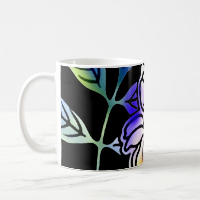 Neon Blume Kaffeetasse (Links)