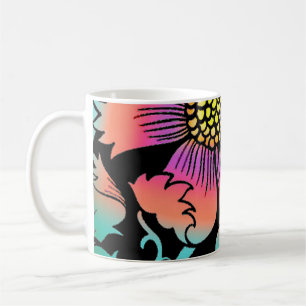 Neon Blume Kaffeetasse