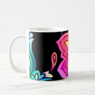 Neon Blume Kaffeetasse