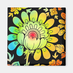 Neon Blume Magnet