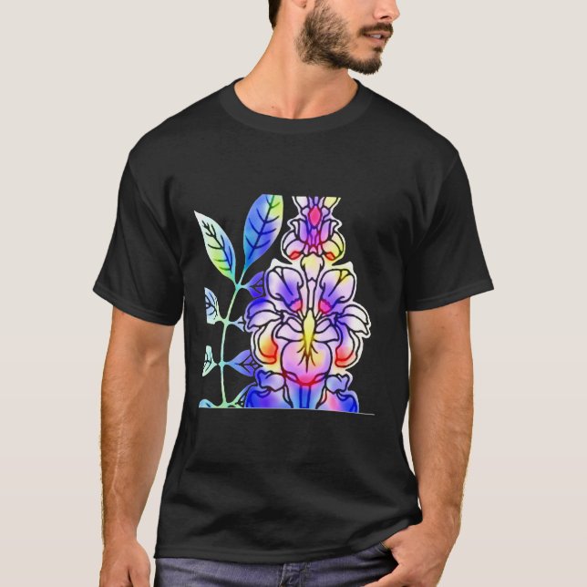 Neon Blume T-Shirt (Vorderseite)