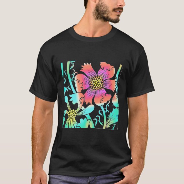 Neon Blume T-Shirt (Vorderseite)