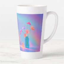 Neon-Blüten-Latte-Mug