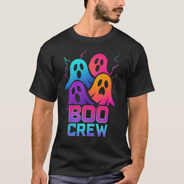 Neon Boo Crew | Kids Halloween T-Shirt (Vorderseite)