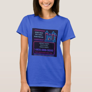 NEON BOUNCE HAUS GEBURTSTAGSPARTEI VERMIETBAR aufb T-Shirt