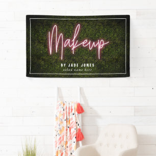 Neon Boxwood Makeup Artist Cosmetologe Banner