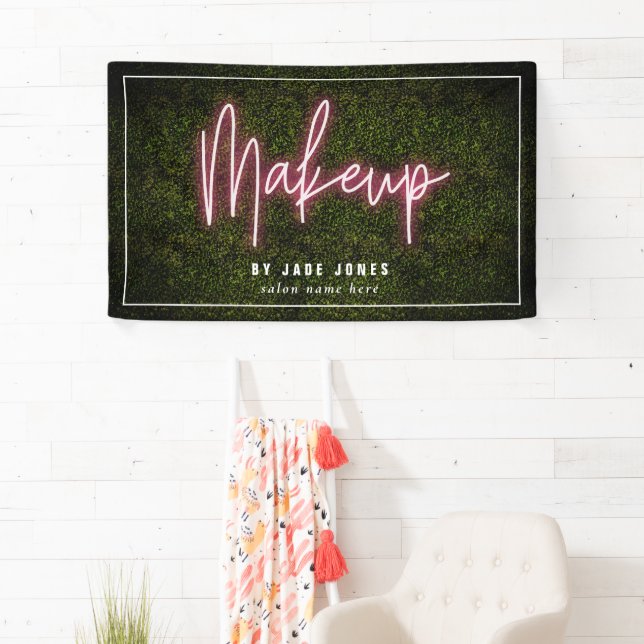 Neon Boxwood Makeup Artist Cosmetologe Banner (Insitu)