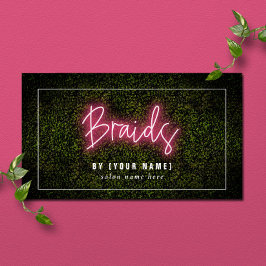 Neon Braids Business Card Visitenkarte