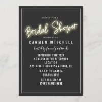 Neon Brautparty White Sign Grau Hintergrund