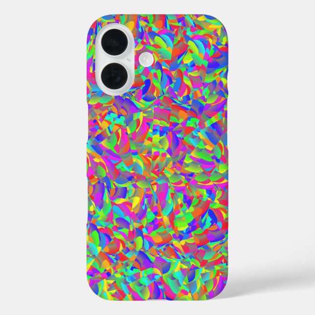 Neon Bright Rainbow Confetti Abstrakt Case-Mate iPhone Hülle (Rückseite)