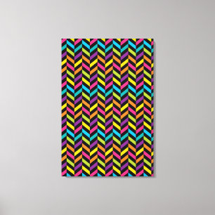 Neon Bright trendige Mode farbiges Design 1 Leinwanddruck