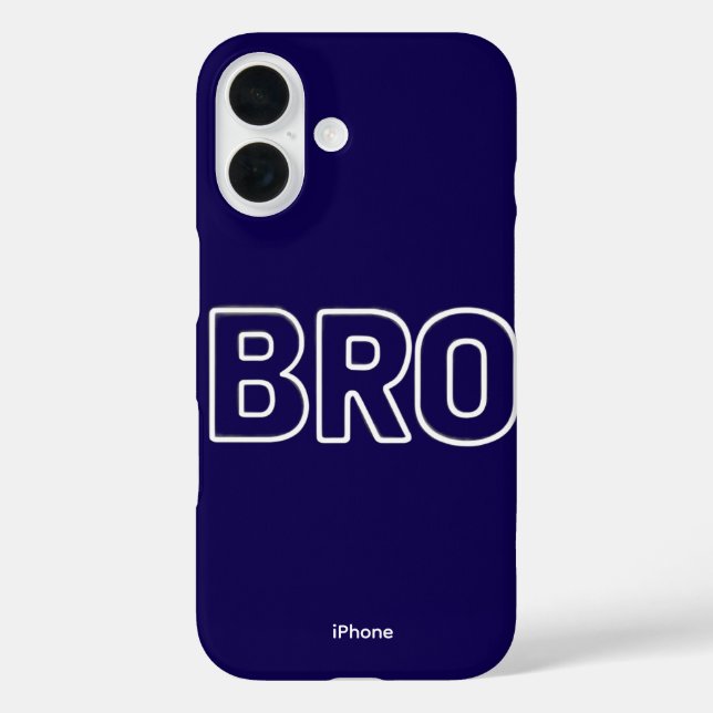 Neon Bro iPhone 16 Hülle (Rückseite)