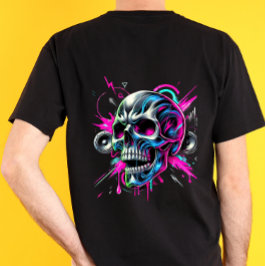 Neon Broken Skull T-Shirt