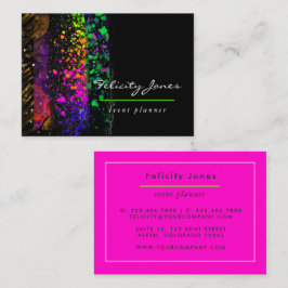 Neon Brush Strokes Visitenkarte