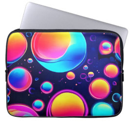 Neon Bubble Universe Laptopschutzhülle