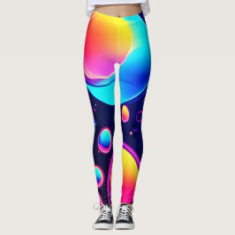 Neon Bubble Universe Leggings