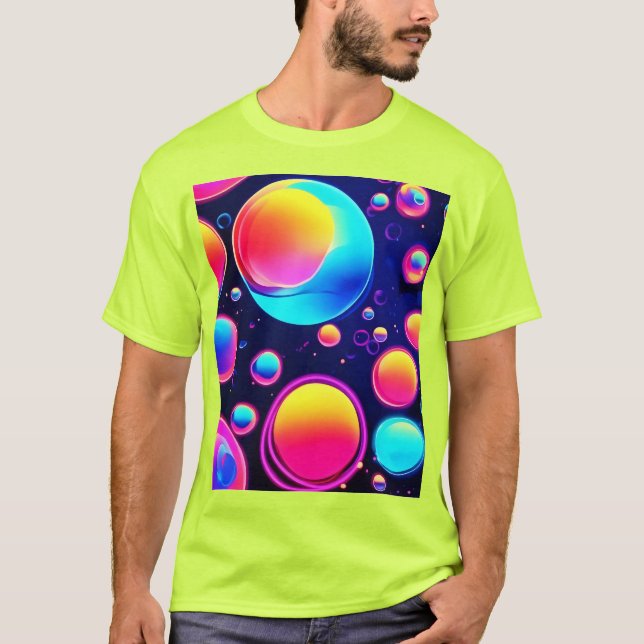 Neon Bubble Universe T-Shirt (Vorderseite)