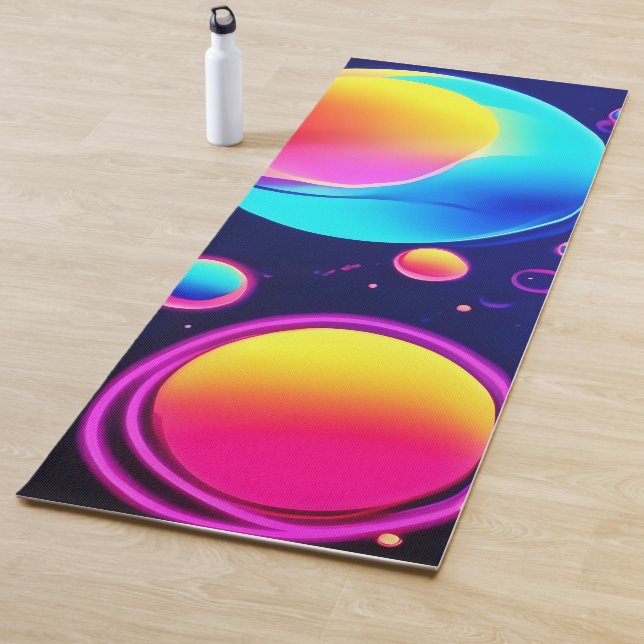 Neon Bubble Universe Yogamatte (Beispiel)