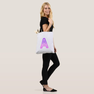Neon-Buchstabe A Monogramm Leuchtendes Lila Rosa I