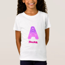 Neon-Buchstabe A Monogramm Leuchtendes Lila Rosa I
