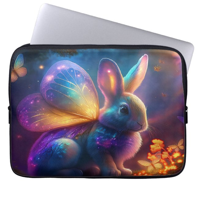 Neon Bunny Laptopschutzhülle (Vorderseite)