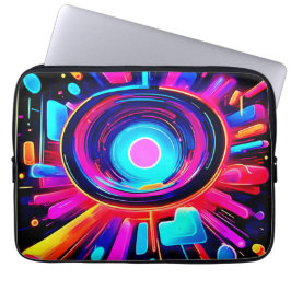 Neon Burst: Abstrakte Energie Laptopschutzhülle