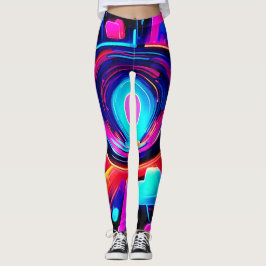 Neon Burst: Abstrakte Energie Leggings