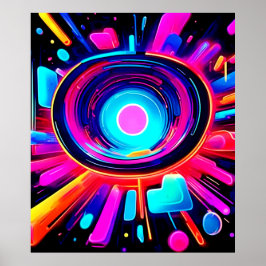 Neon Burst: Abstrakte Energie Poster