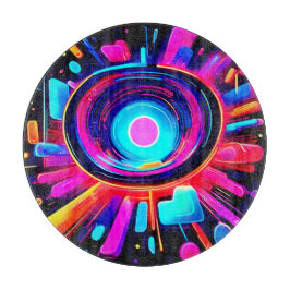 Neon Burst: Abstrakte Energie Schneidebrett